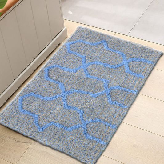 Grey Blue Bathroom mat