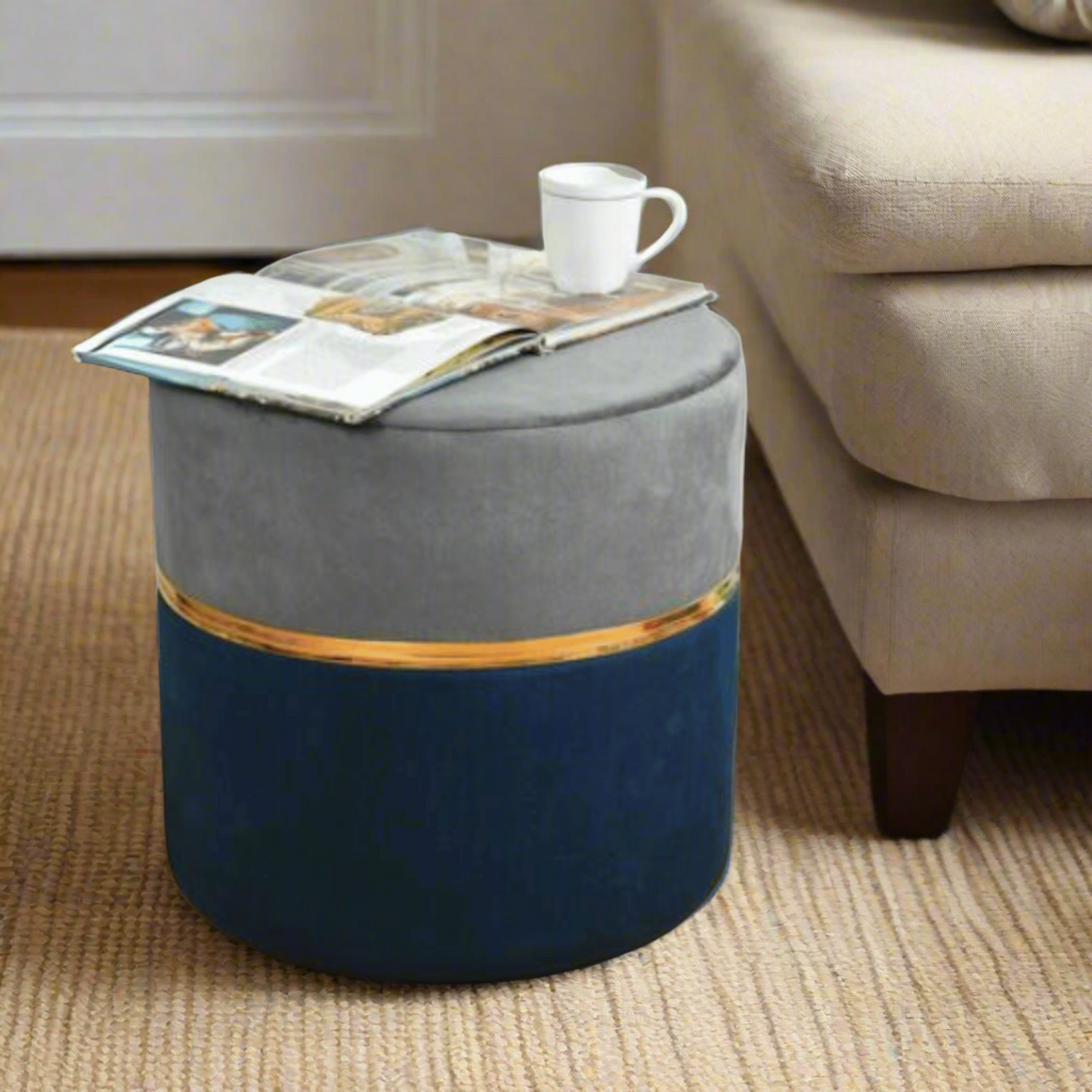 Mid-Ring Pouf & Ottoman